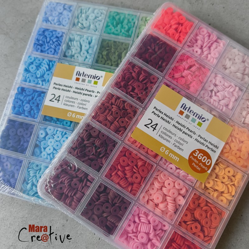 Assortiment de perles heishi