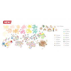 Assortiment de perles mixtes pastels