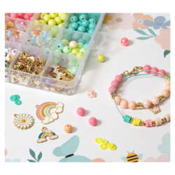 Assortiment de perles mixtes pastels