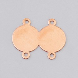 Pendentif rond double 4 trous