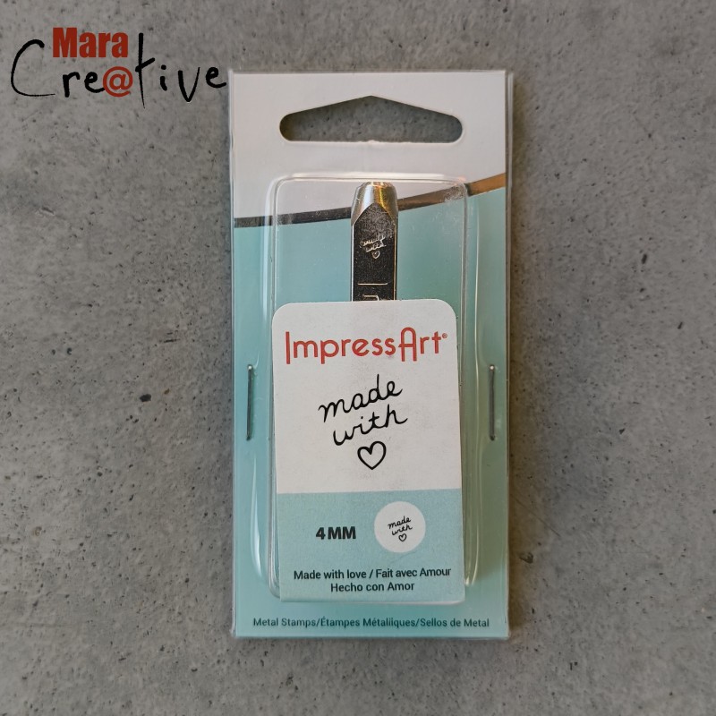 Tampon d'estampage "Made with love"