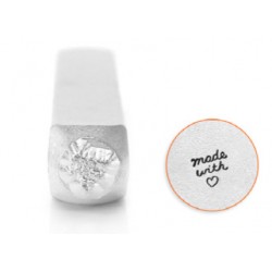 Tampon d'estampage "Made with love"