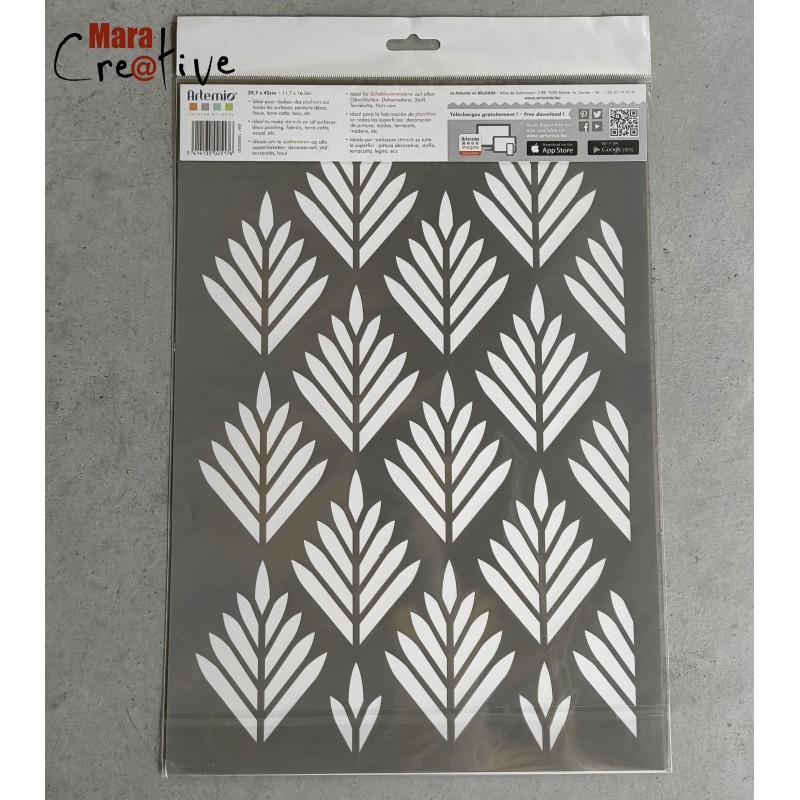 Pochoir A3 jungle feuillage