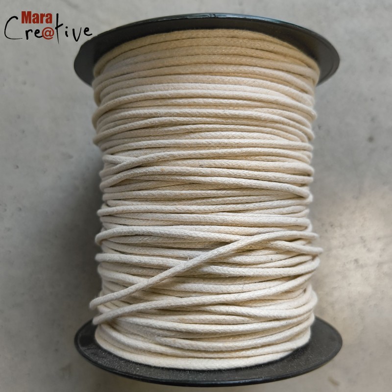Cordon en coton ciré ø 2 mm
