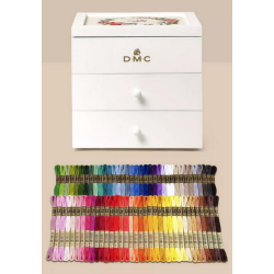 Coffret à broder modulable avec 70 échevettes