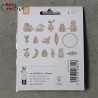 16 silhouettes fruits en bois