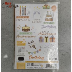 Tampons transparents Anniversaire