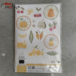 Tampons transparents "vitamines"