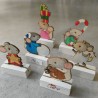 6 Marque-places en bois Souris