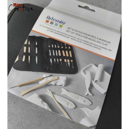 Pochette de 14 outils de modelage