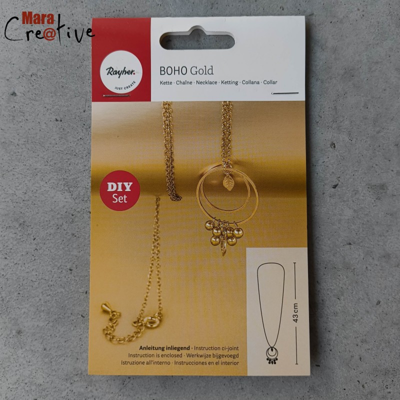 Kit bijoux collier doré