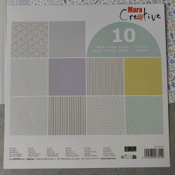 Set de 10 feuilles 30,5 x 30,5 cm