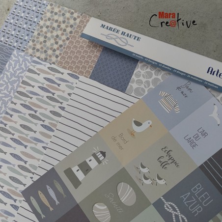 Set de 10 feuilles 30,5 x 30,5 cm